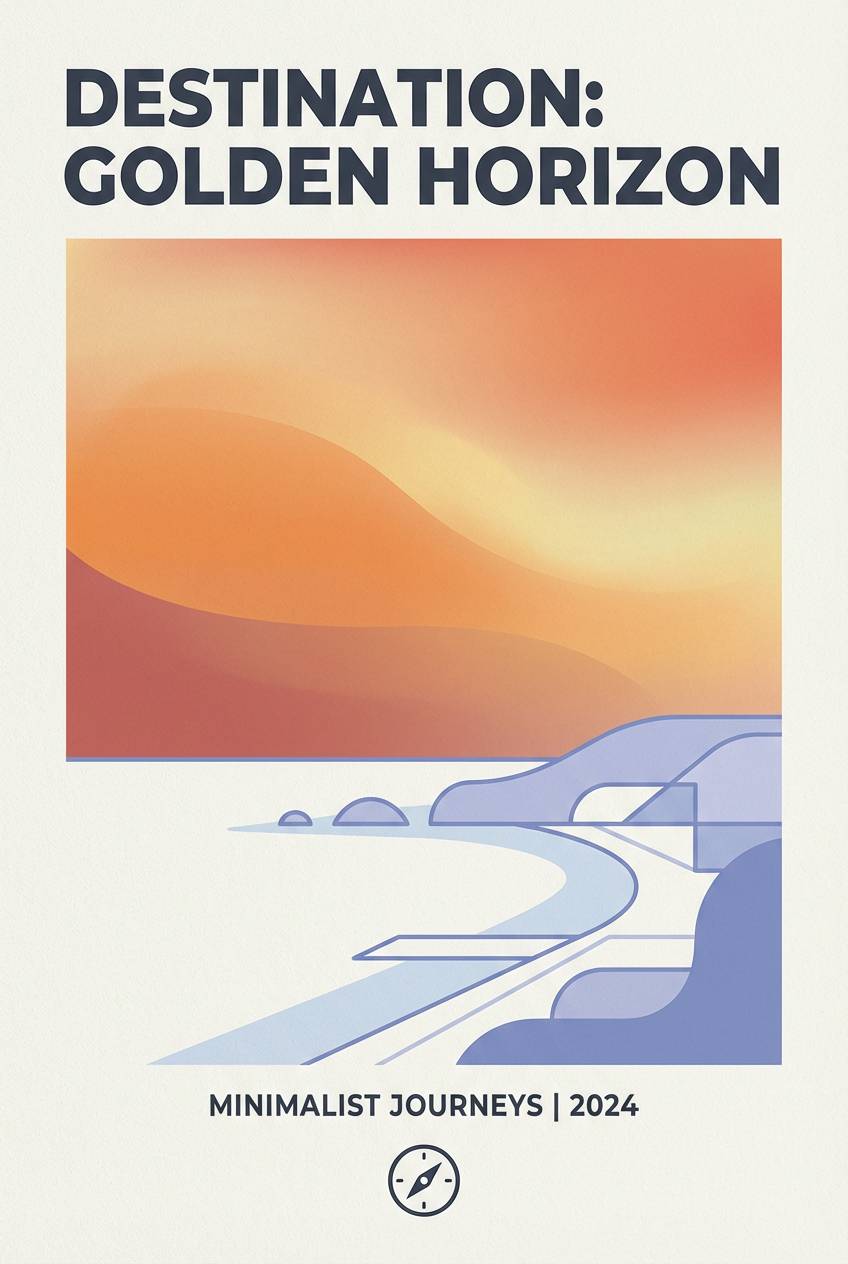 seaside travel poster