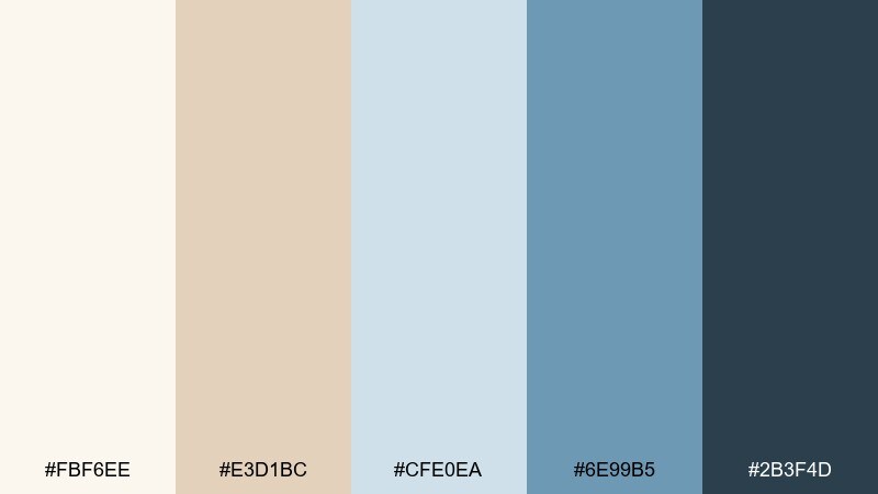 seaside wedding suite color palette with hex codes