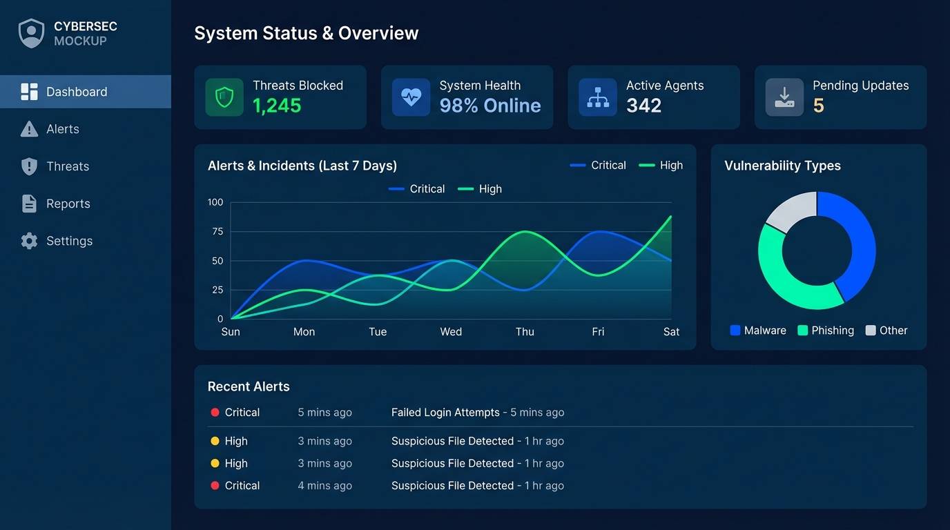 blue neon green color security dashboard ui