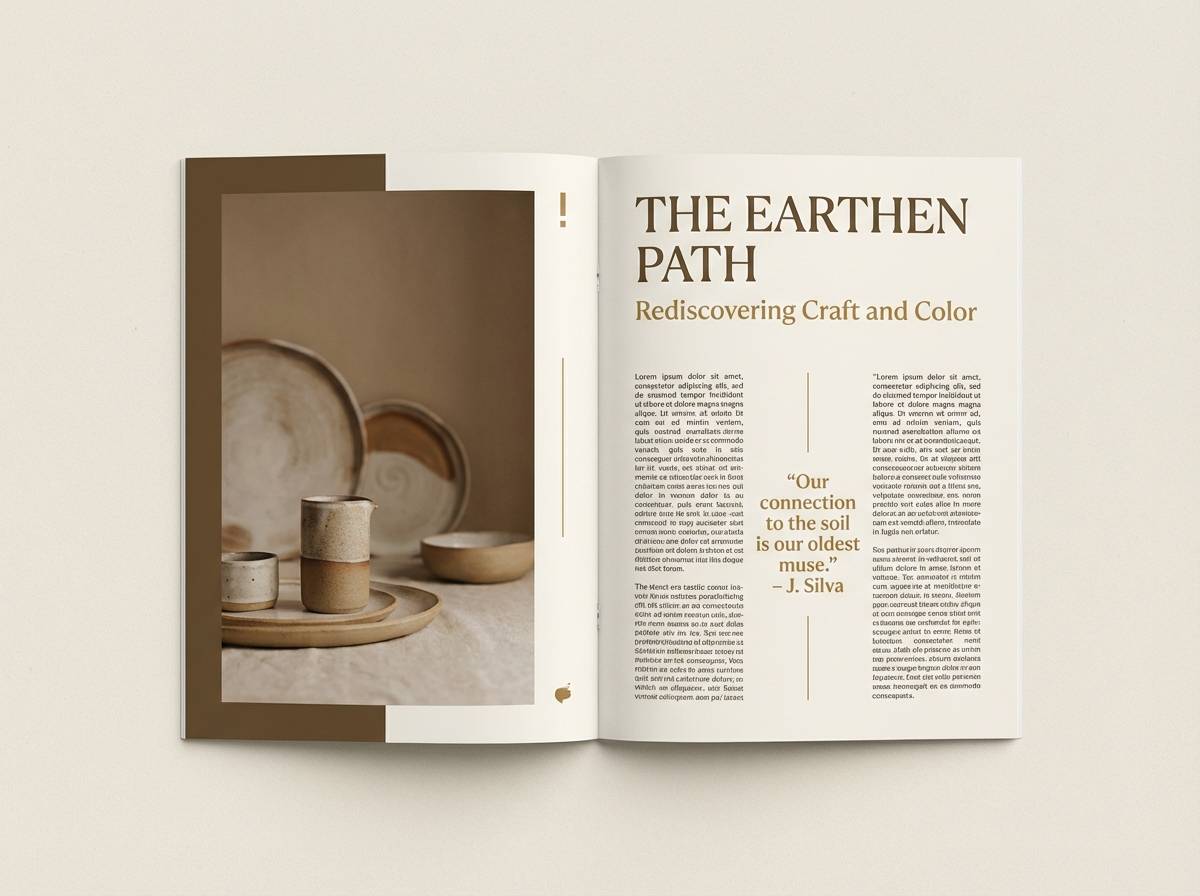 sepia editorial layout