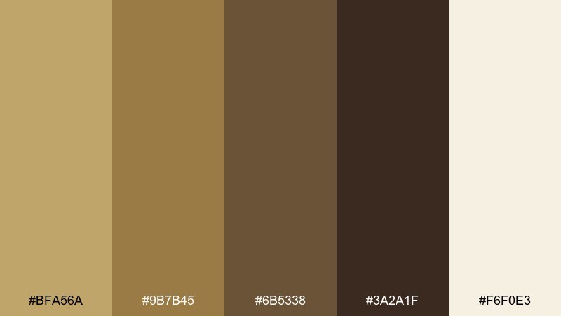 sepia linen color palette with hex codes