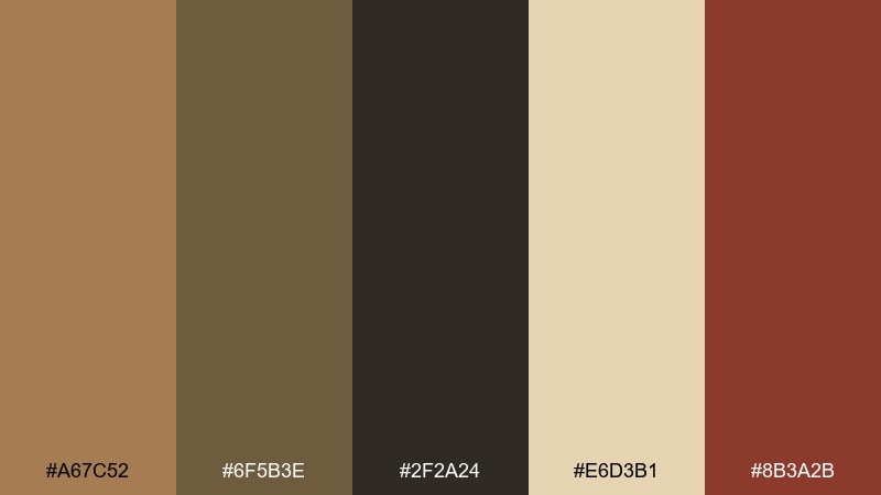 sepia workshop color palette with hex codes