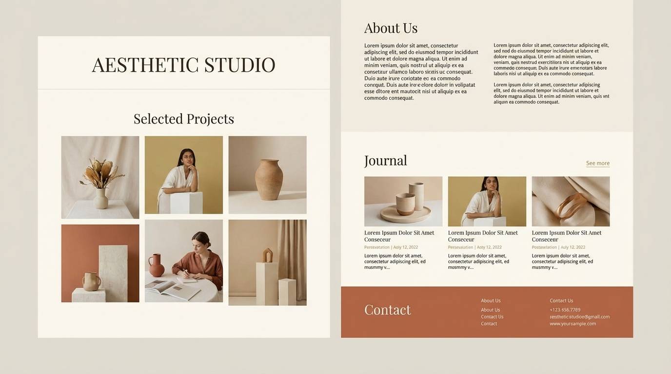 minimal lifestyle web layout