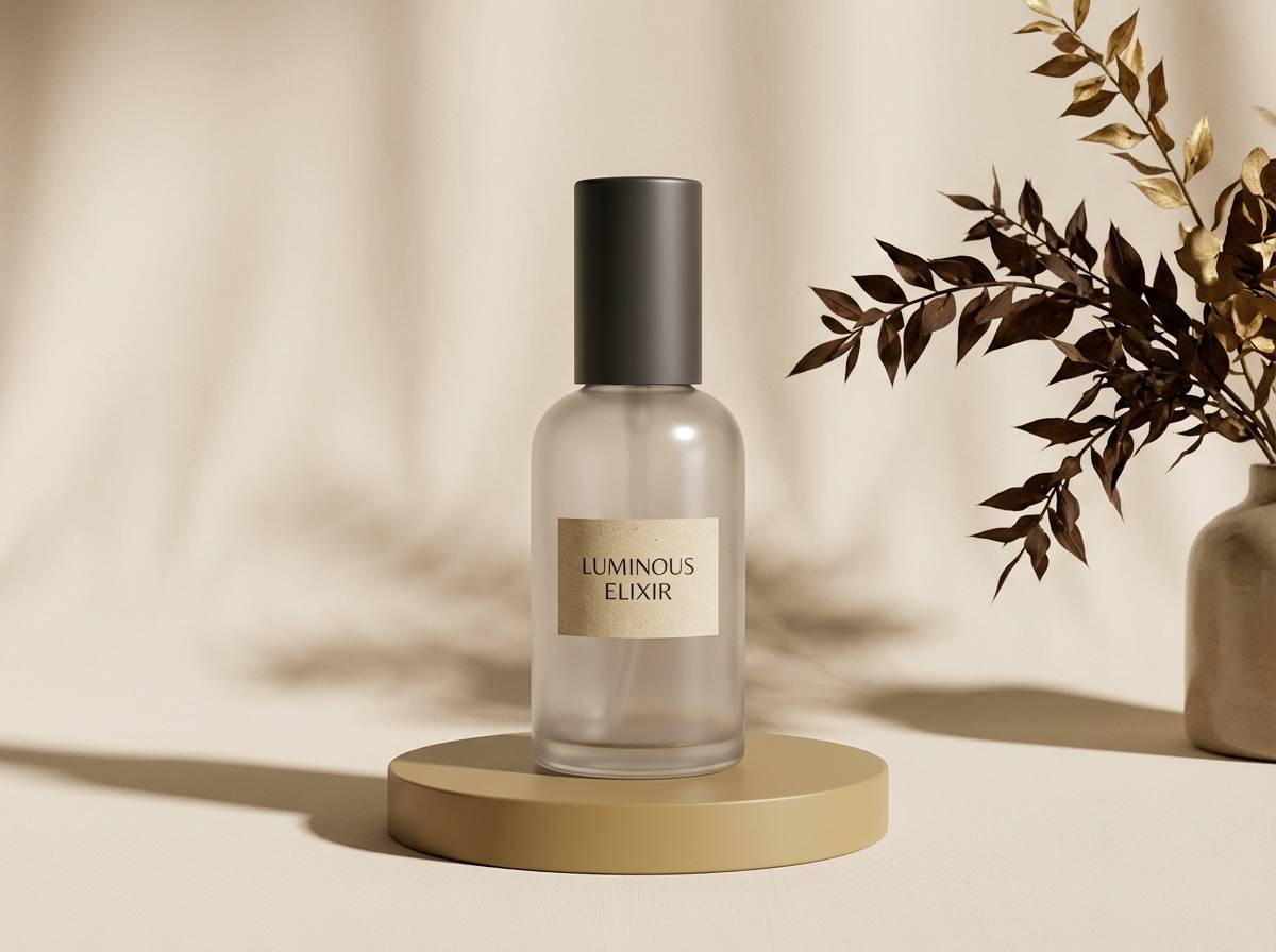 skincare bottle studio ad