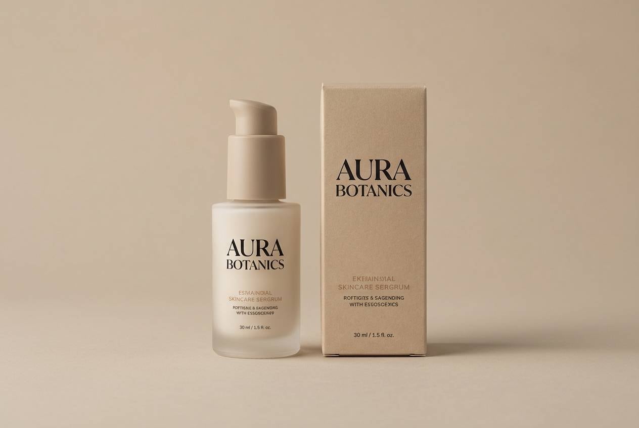 skincare label mockup