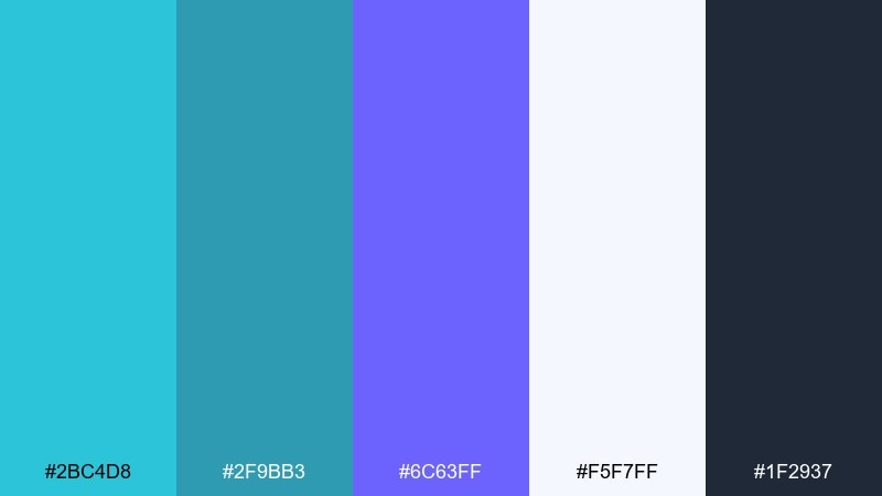 skyline aqua color palette with hex codes