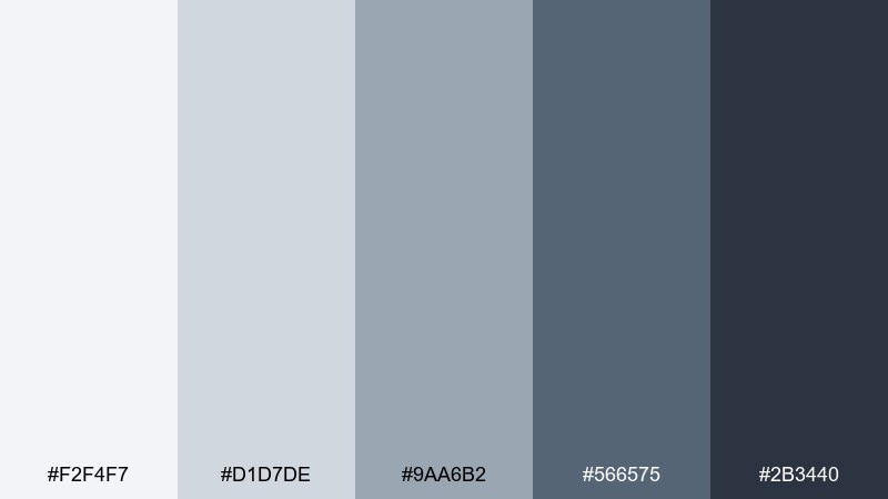 slate harbor color palette with hex codes