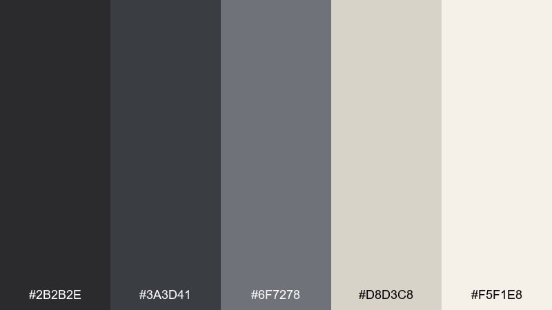 smoke and linen color palette with hex codes
