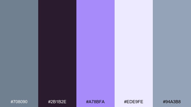 smoky plum contrast color palette with hex codes