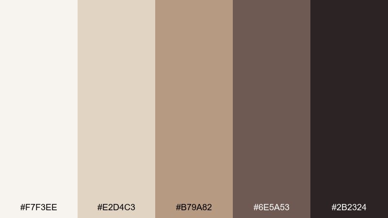 smoky topaz color palette with hex codes