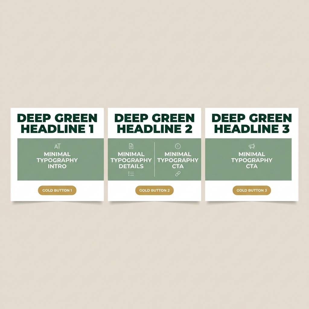 social carousel templates in green