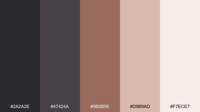 soft clay portrait color palette with hex codes