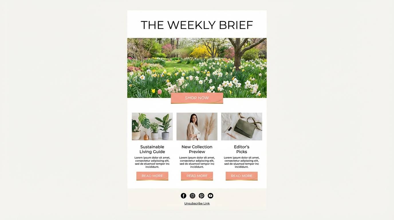 soft coral email template