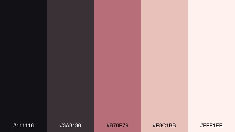soft drama color palette with hex codes