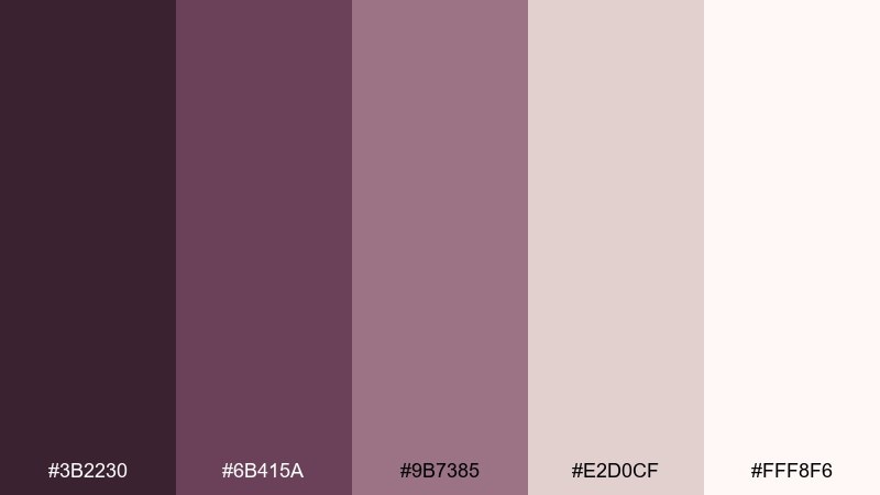 soft fig cream color palette with hex codes
