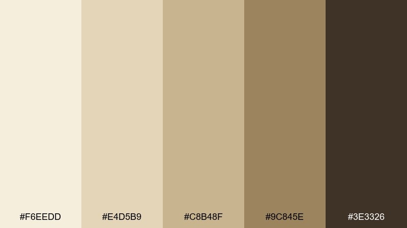 soft khaki color palette with hex codes