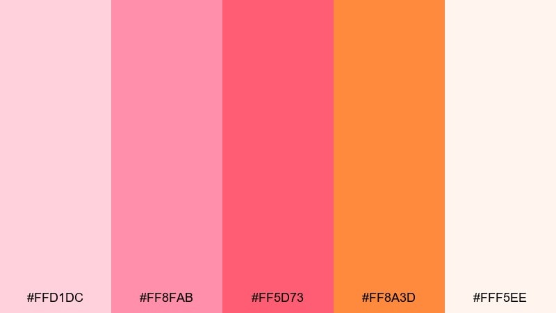 soft petal glow color palette with hex codes