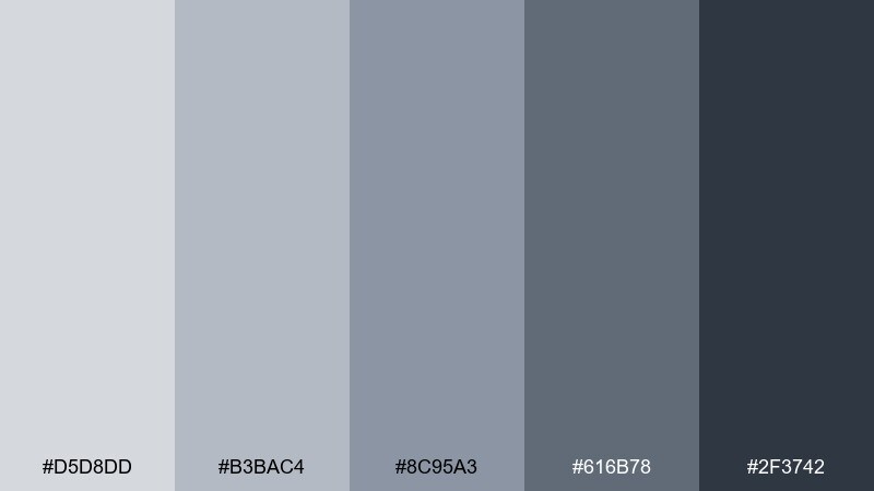 soft slate office color palette with hex codes