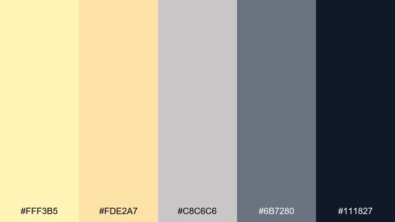 soft sun and stone color palette with hex codes