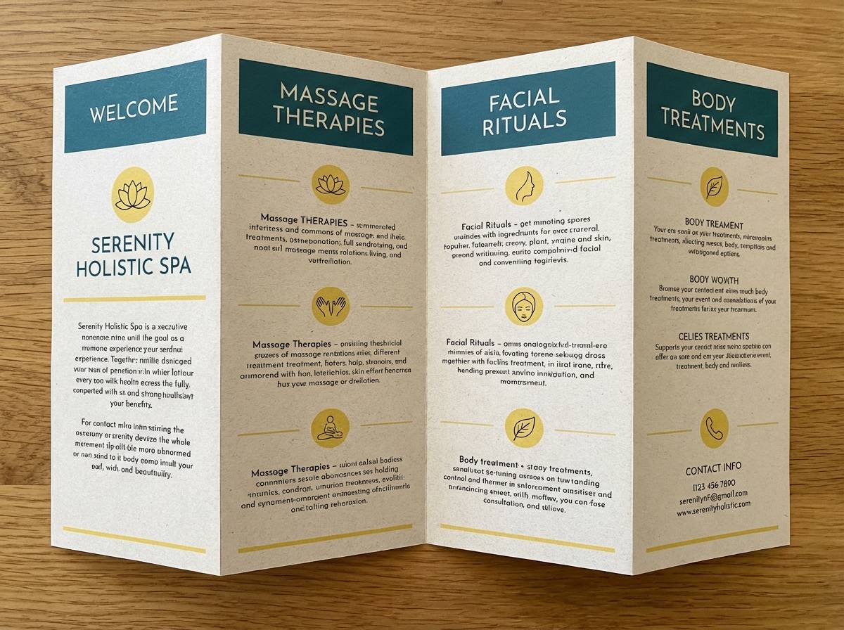 spa brochure layout