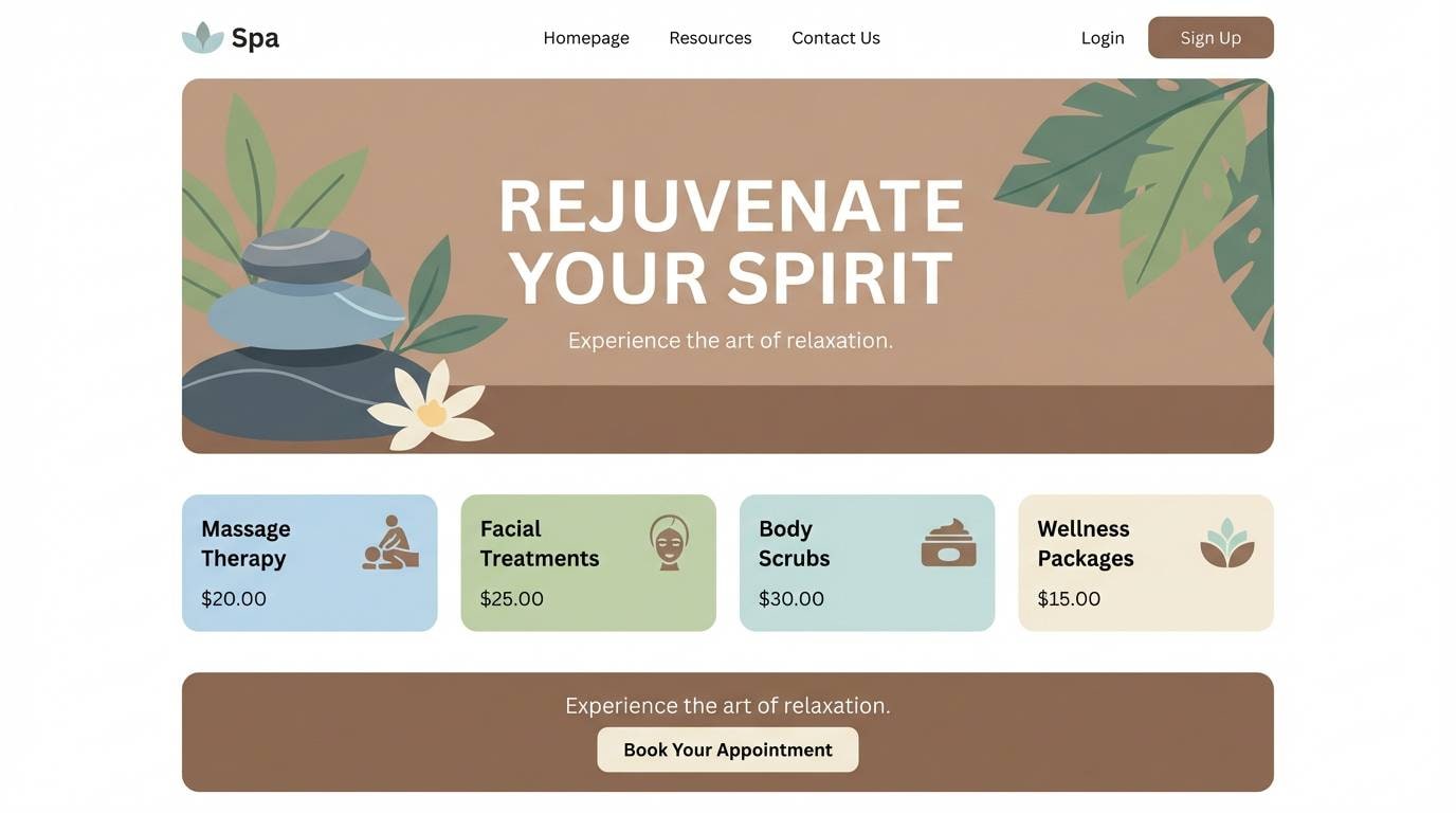 spa website ui