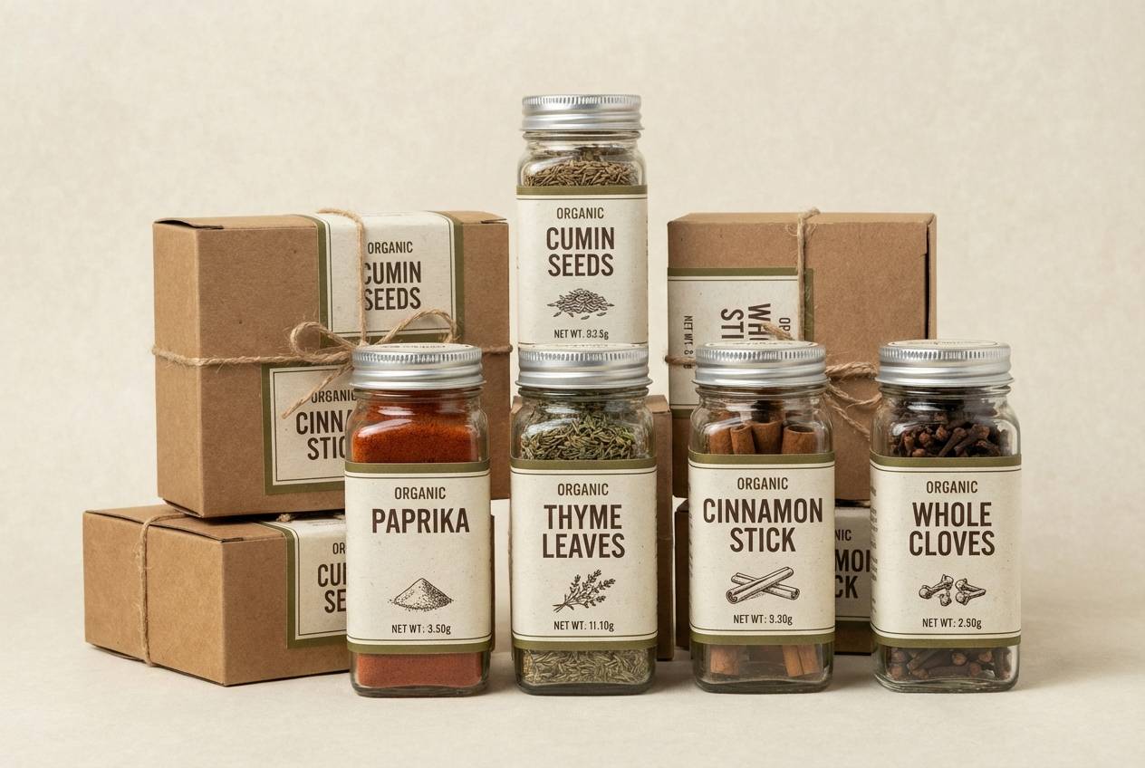 spice label packaging