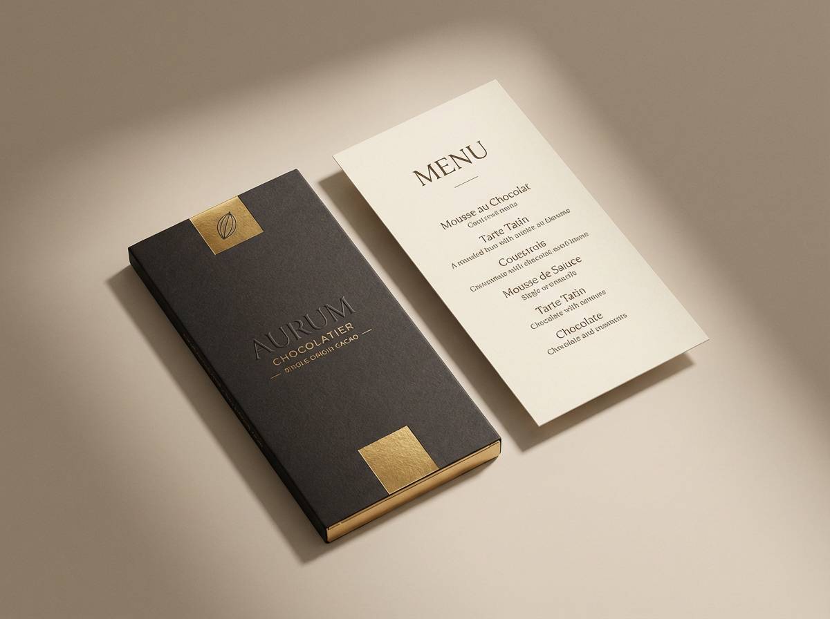 dessert menu card mockup