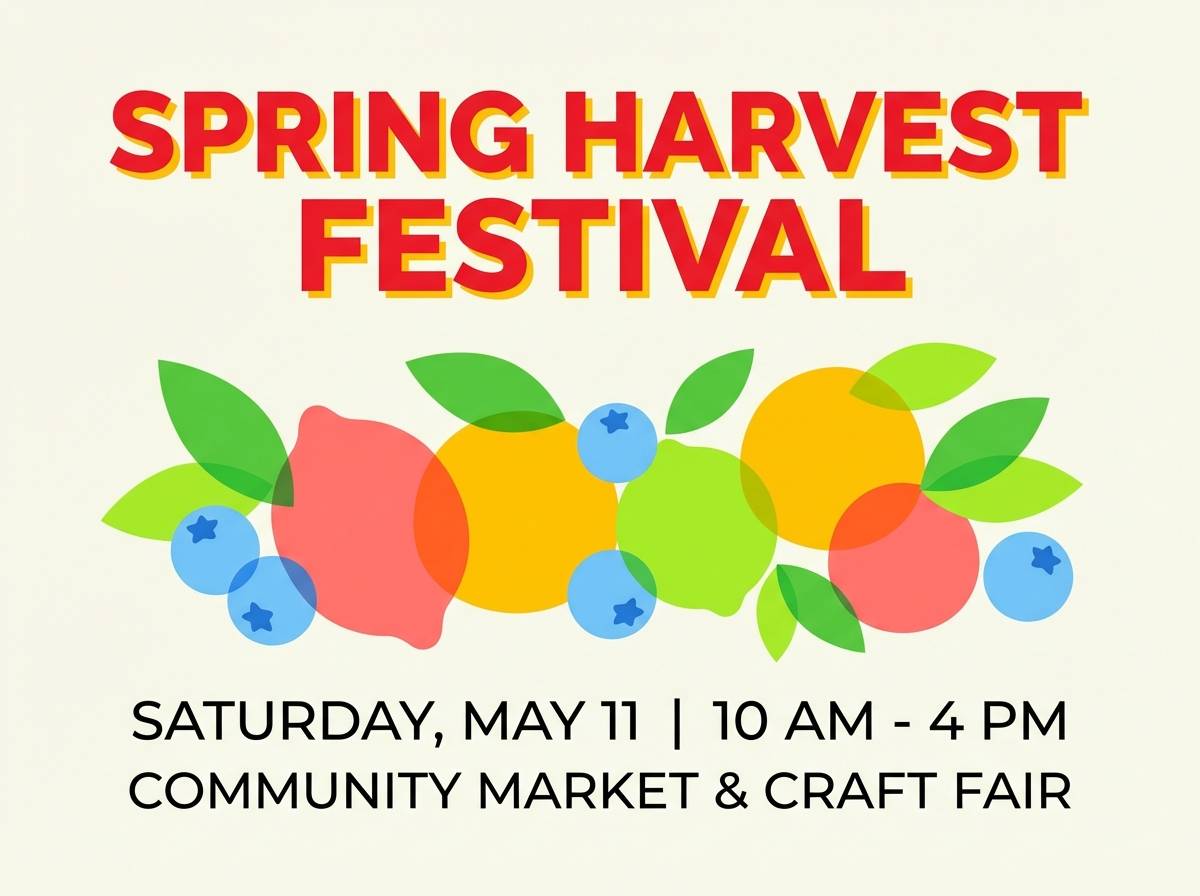 spring picnic event poster