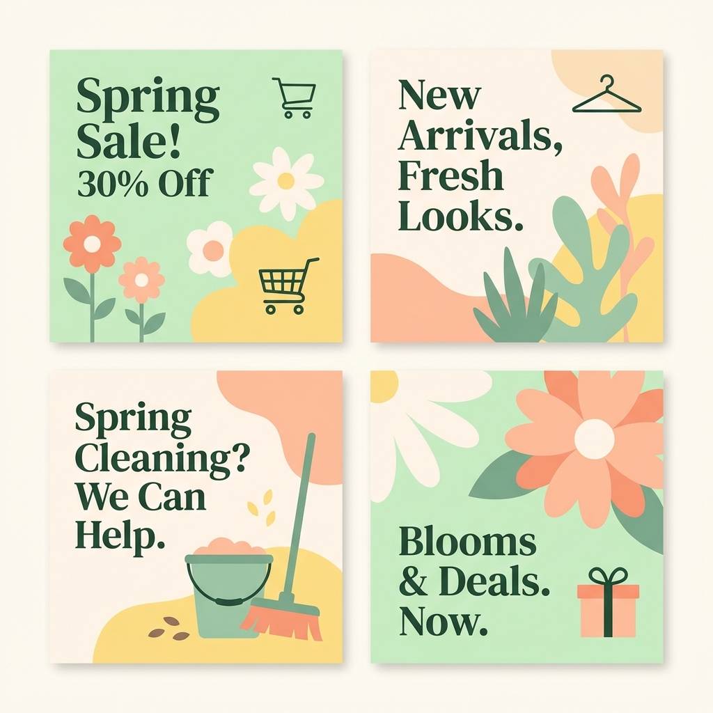 spring social media templates