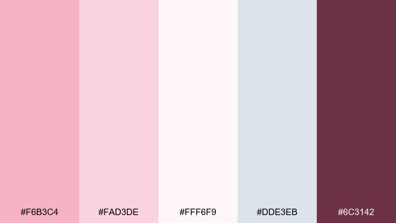 spring stationery color palette with hex codes