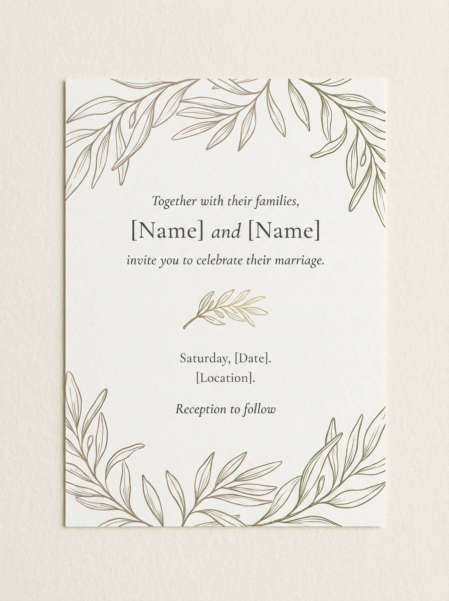 spring wedding invitation card