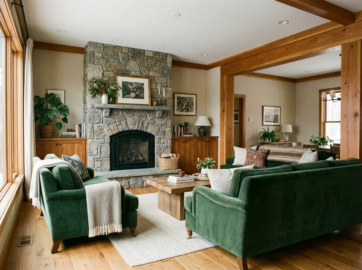 cozy fireplace interior