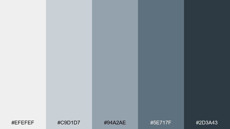 stormy linen color palette with hex codes