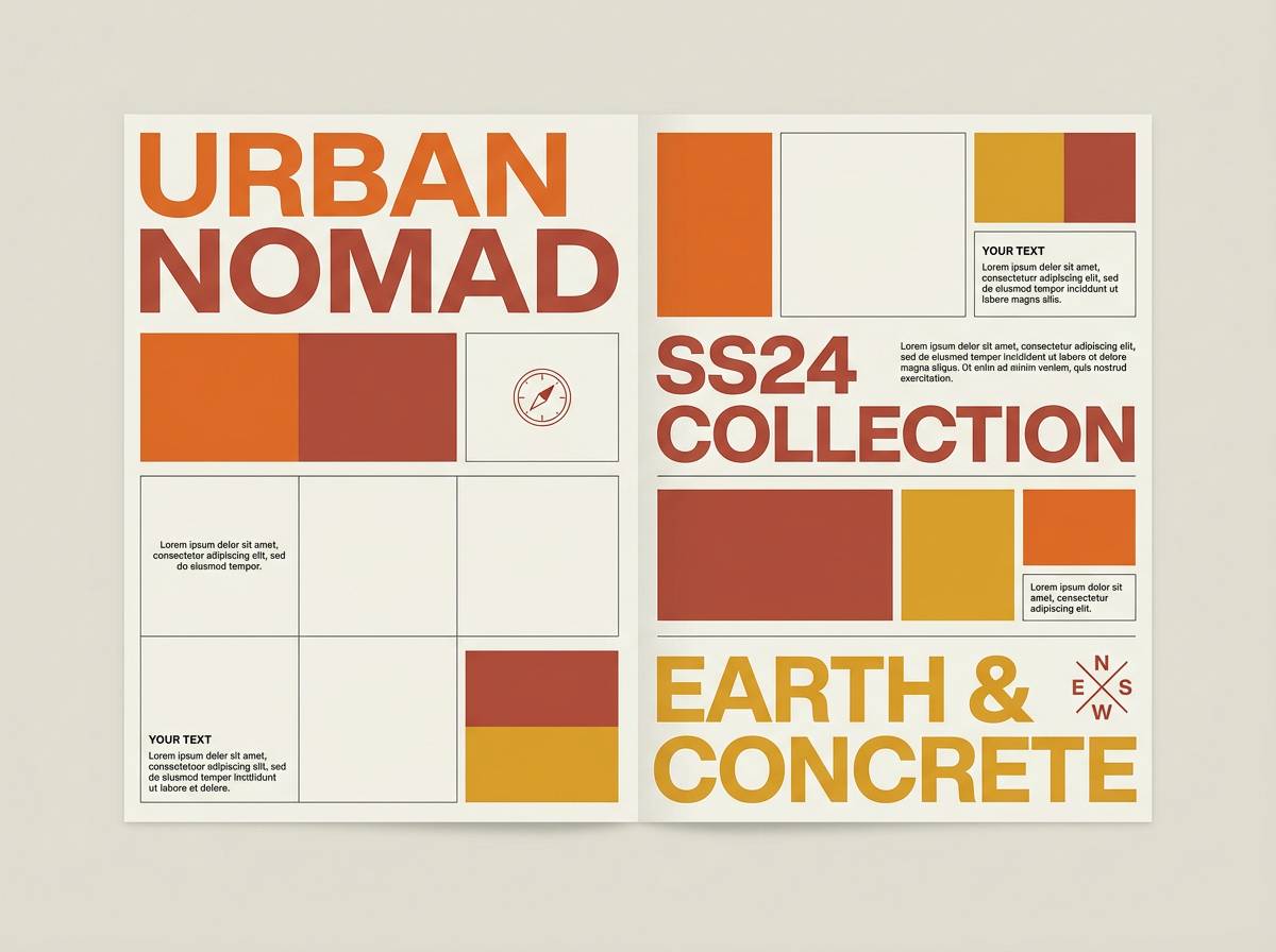 streetwear lookbook layout