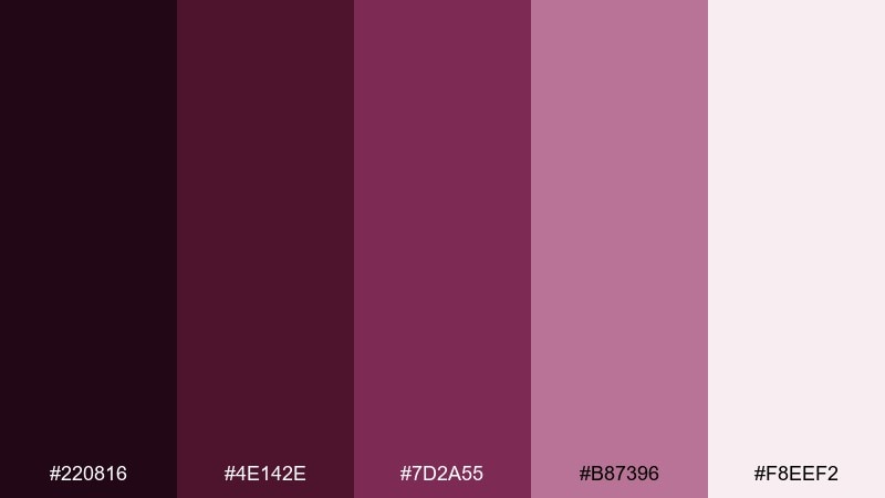 studio maroon accent set color palette with hex codes