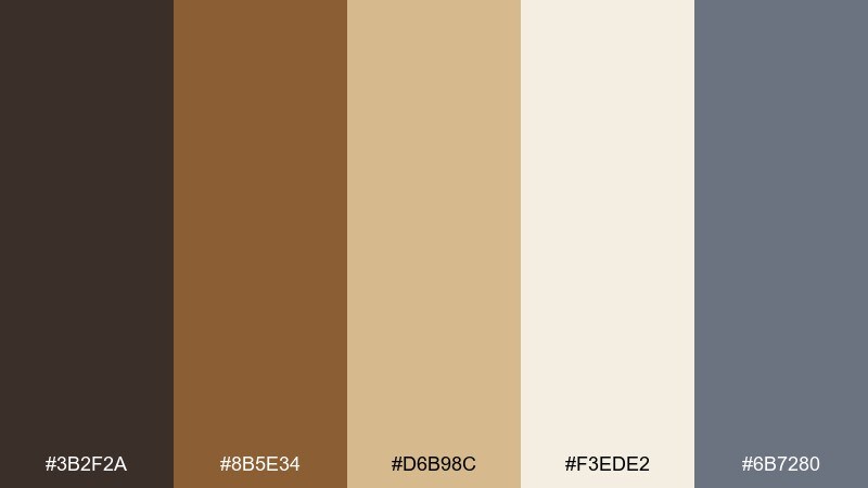 studio sandalwood color palette with hex codes