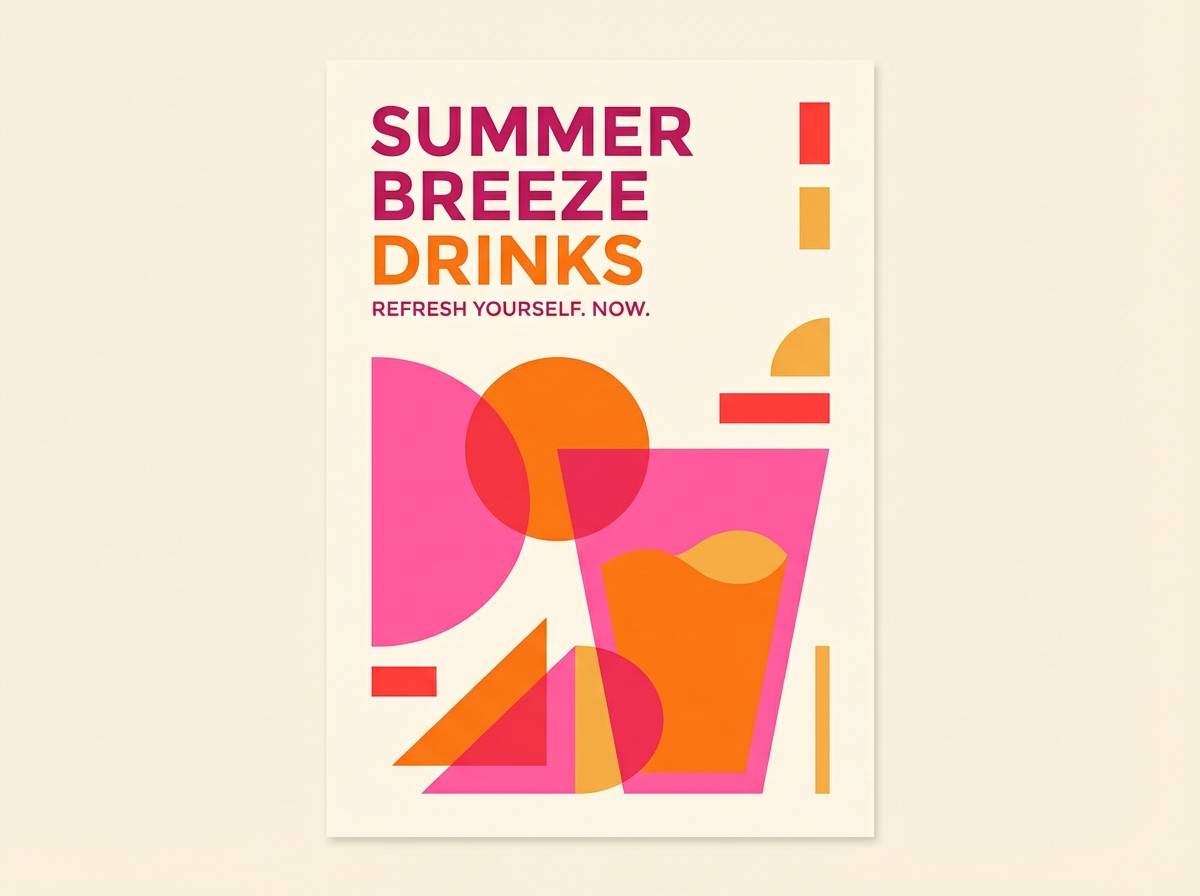 summer drink promo poster