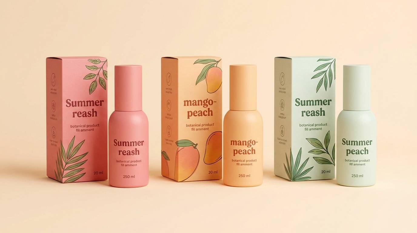 summer packaging studio shot