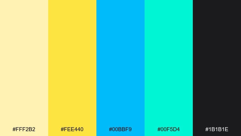 sunflower studio color palette with hex codes