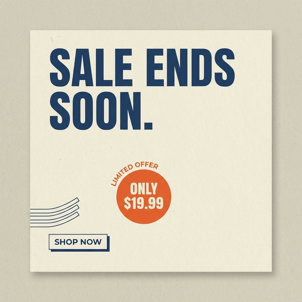 sunset social ad template