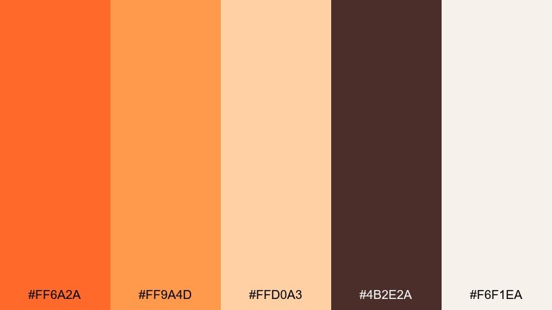 sunset terracotta color palette with hex codes