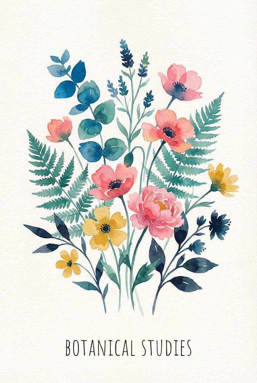 botanical watercolor poster