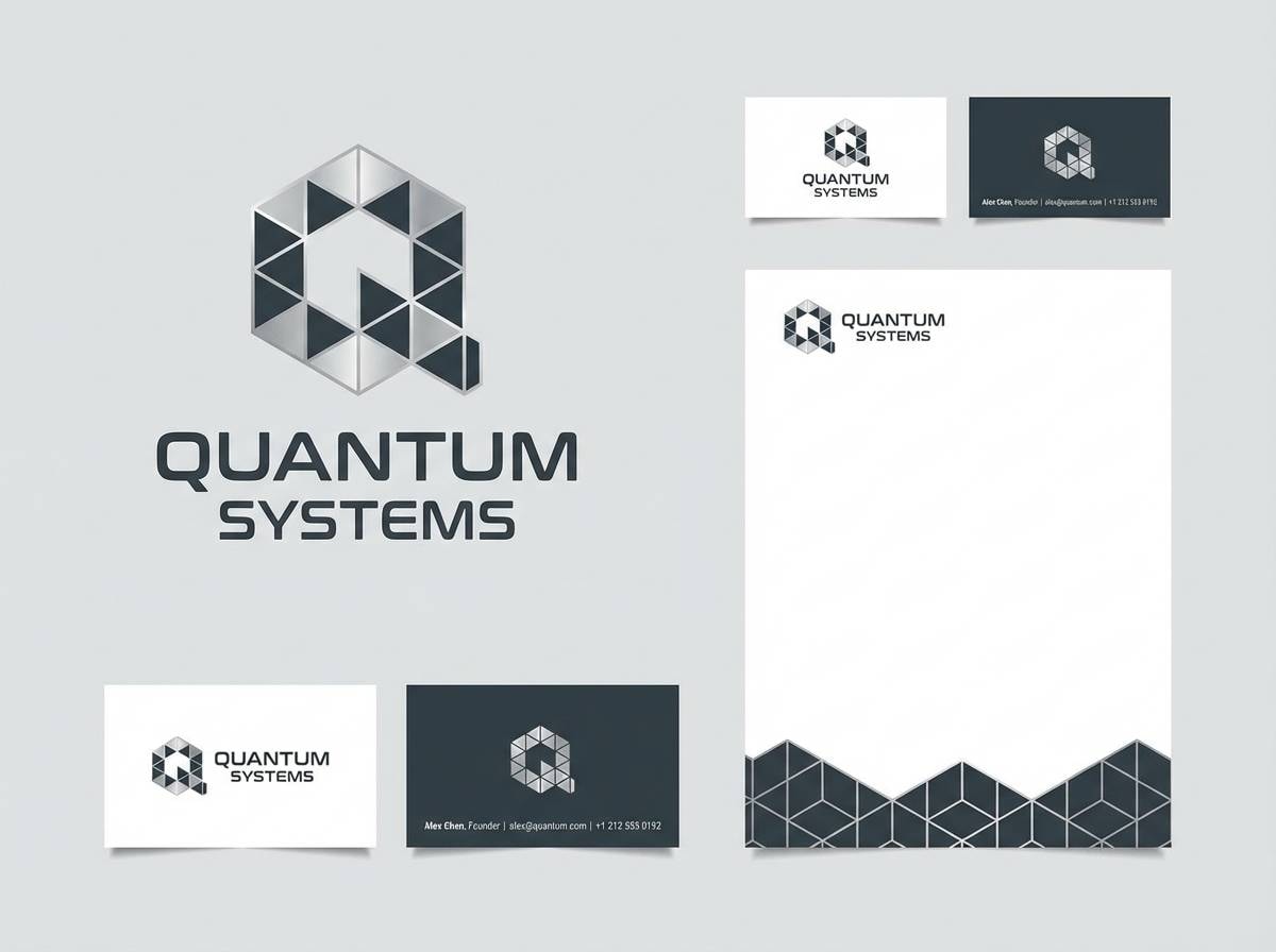 tech branding in chrome neutrals