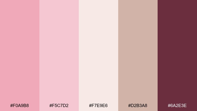 terracotta bloom color palette with hex codes