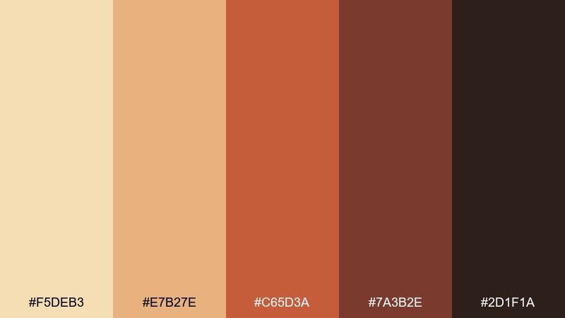 terracotta field color palette with hex codes