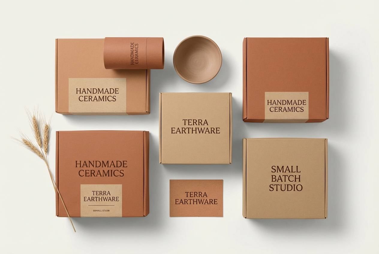 terracotta packaging studio shot