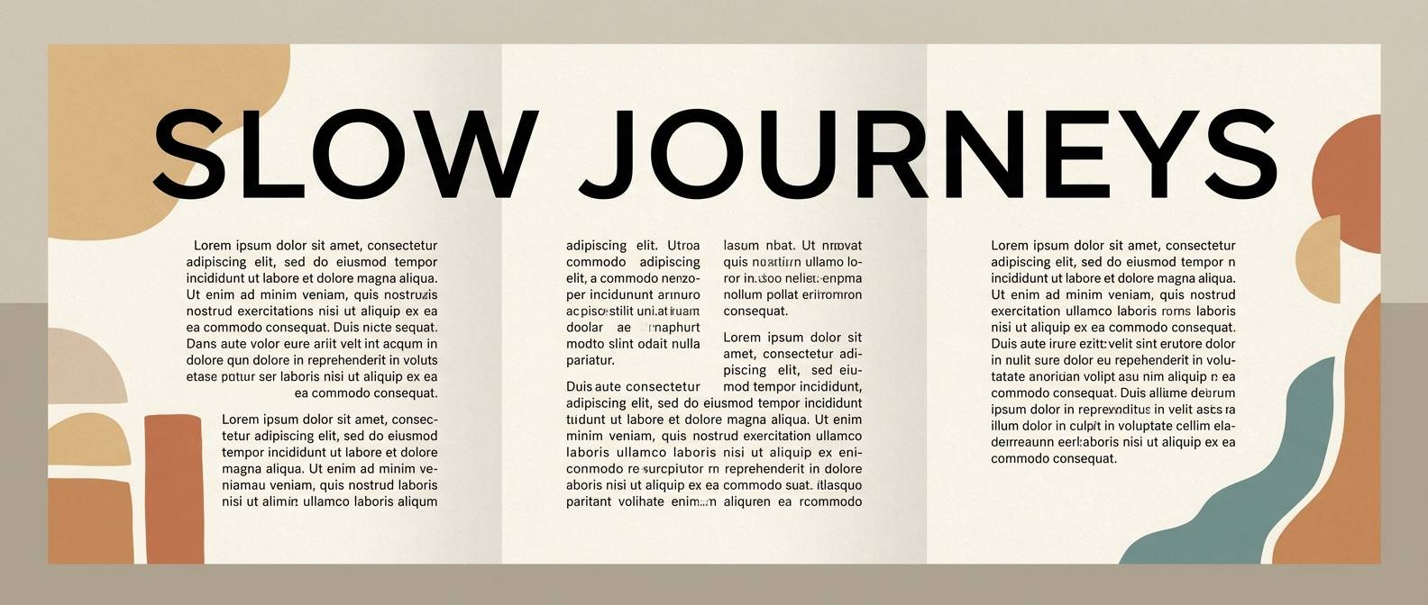 travel brochure layout