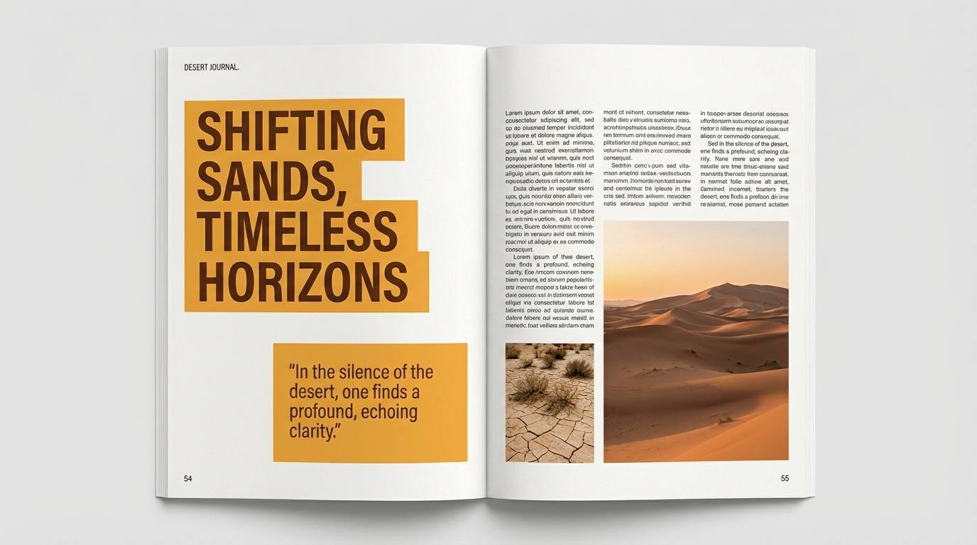 travel magazine spread