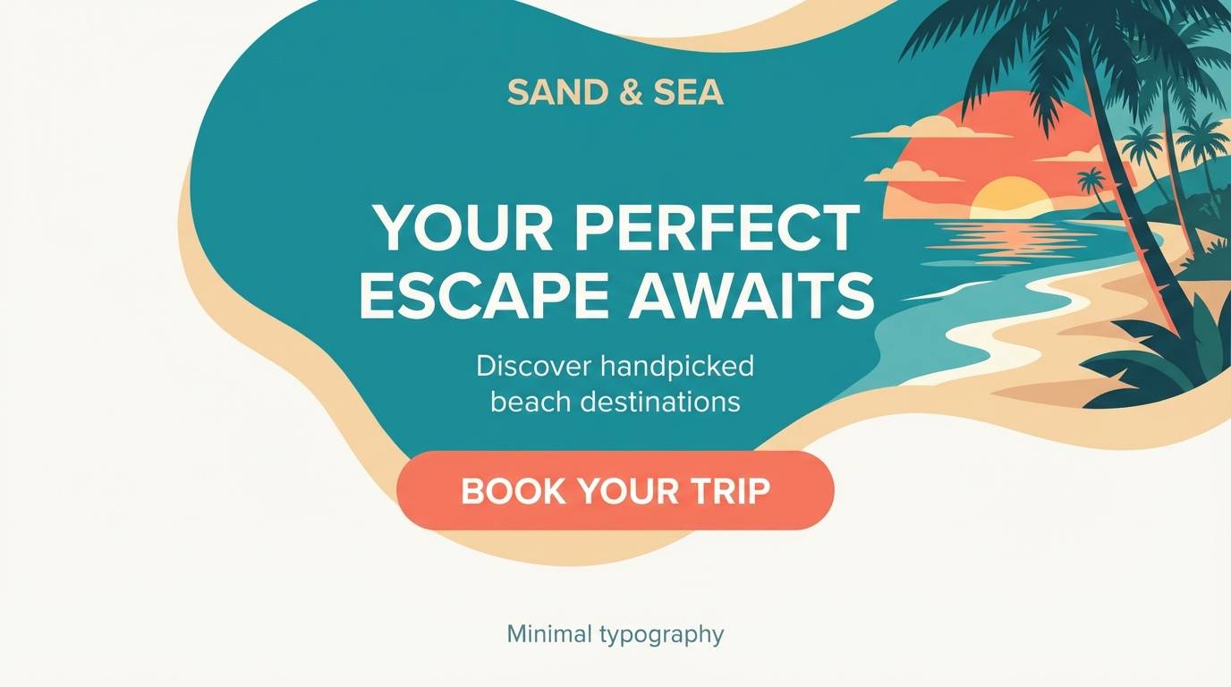 travel hero in teal coral