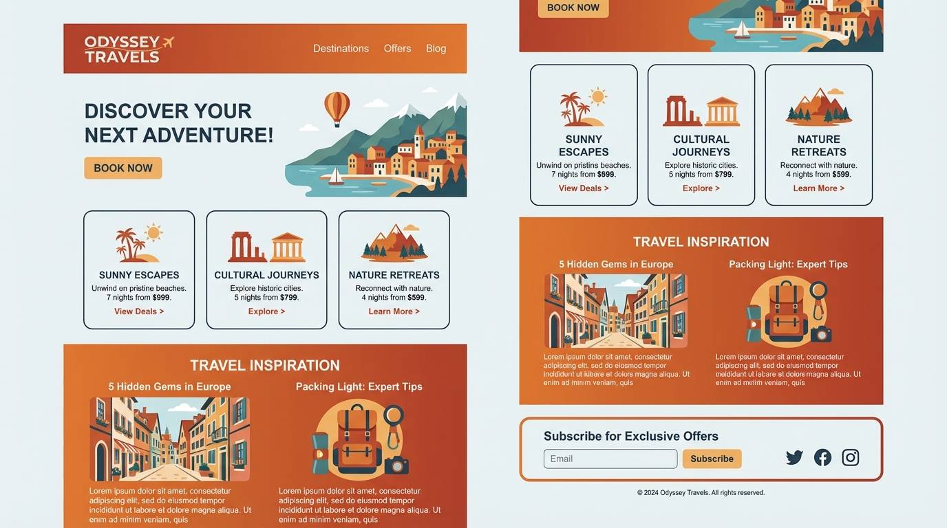 travel newsletter design